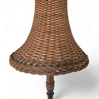 Scandinavian rattan / wicker table lamp / height 85cm