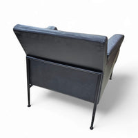 Kinnarps / Zweden /meo 357 fauteuil / zwart leer / jaren 90 / Dan Ihreborn
