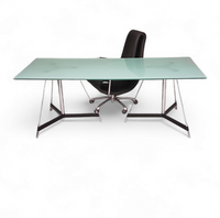 Italian tripod table / mat glass table top / Gabriel Teixidó