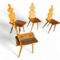Vintage Mid-Century Brutalist Style Design Tiroler Chair set of 4