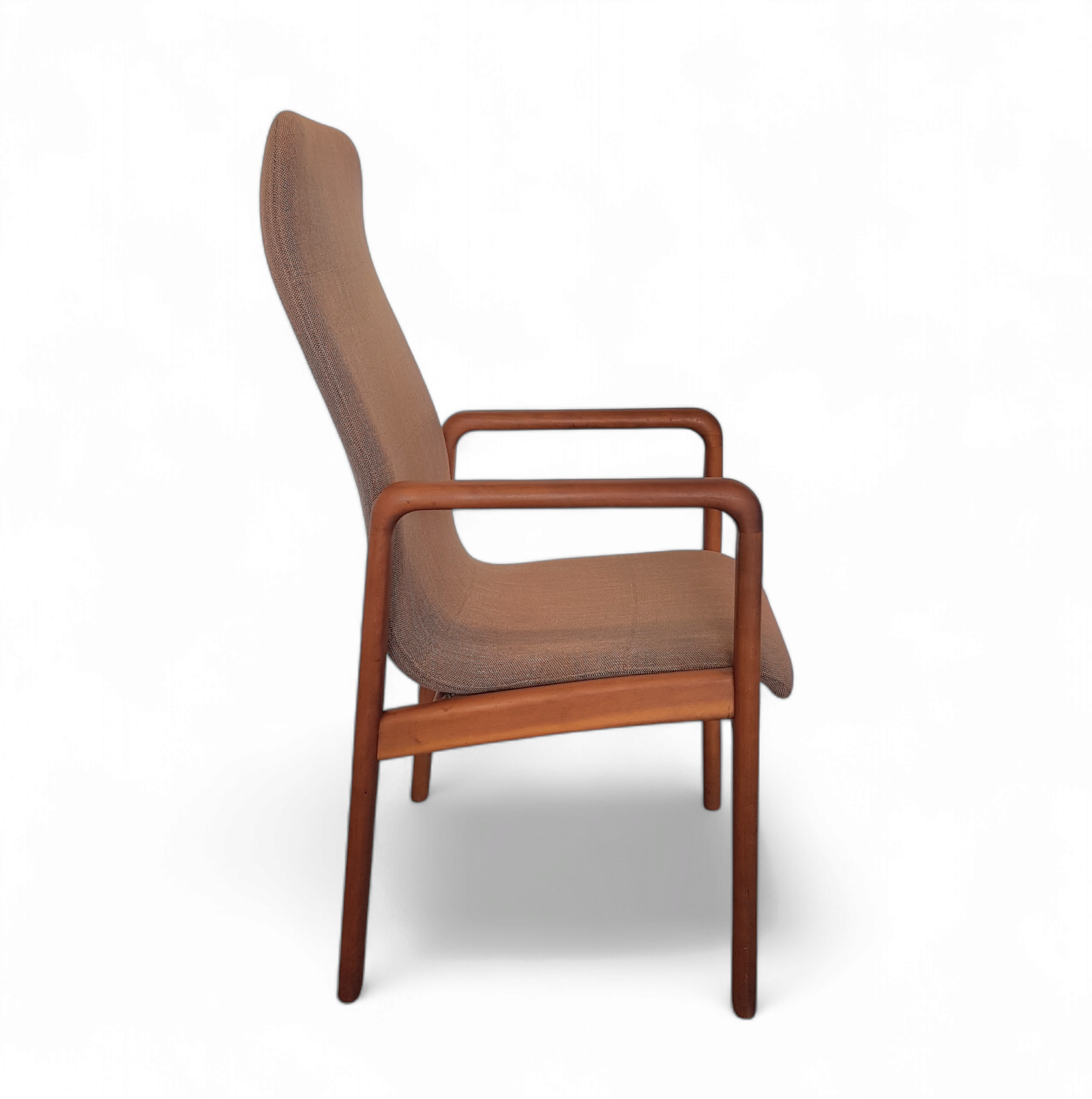 Teak &amp; Stoffen Eetkamerstoelen van Dyrlund, jaren 60, Set van 4
