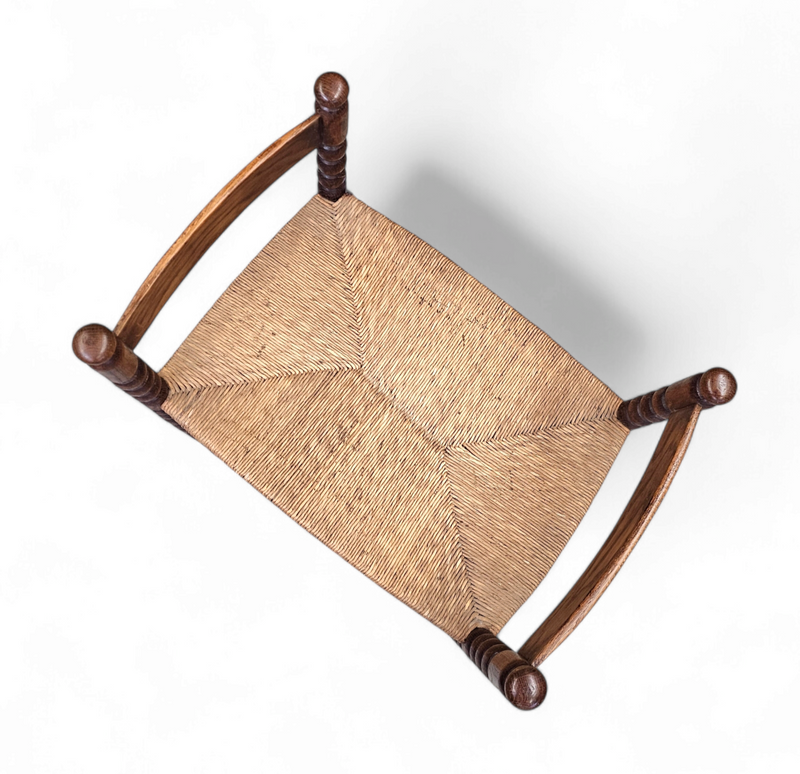 Turned wood small bench