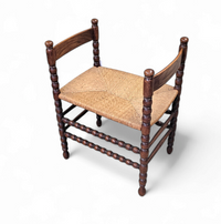 Turned wood small bench