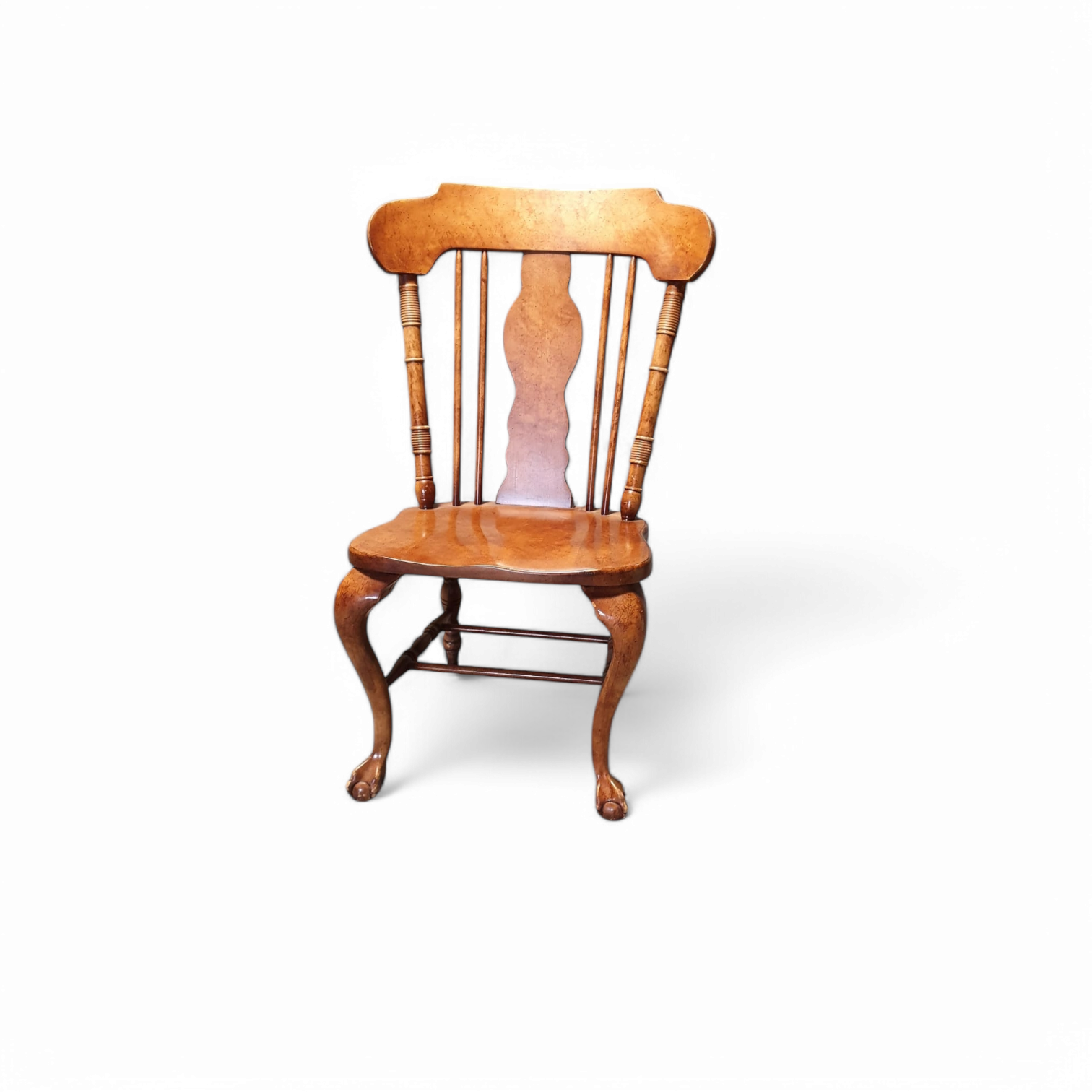 4 x George II solid / eagle claw / dining armchairs