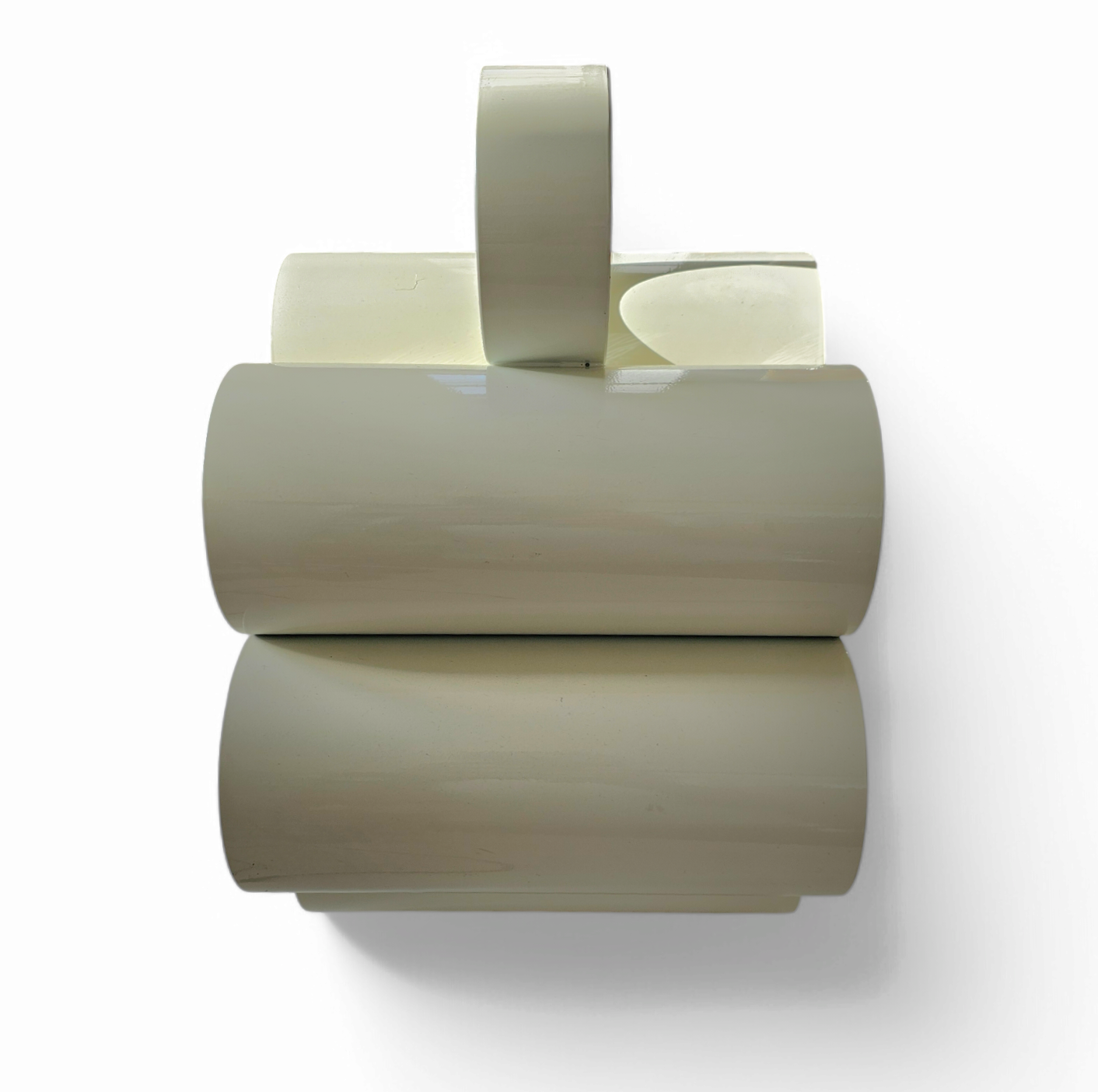 Space Age newspaper stand / magazine holder / model 6635 in white by Opal Germany / mid-century 70s