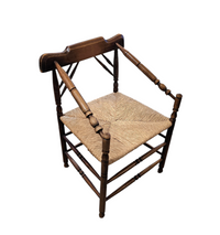 A pair of Dutch oak / matching Rush Chairs 1930s