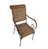 2 x wrought iron / rattan arm chairs 1970s