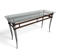 Console table with glass top 1980s