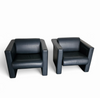 Pair / Trix and Robert Haussmann / Leather Chairs by Knoll