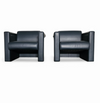 Pair / Trix and Robert Haussmann / Leather Chairs by Knoll