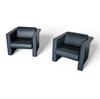 Pair / Trix and Robert Haussmann / Leather Chairs by Knoll