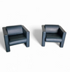 Pair / Trix and Robert Haussmann / Leather Chairs by Knoll