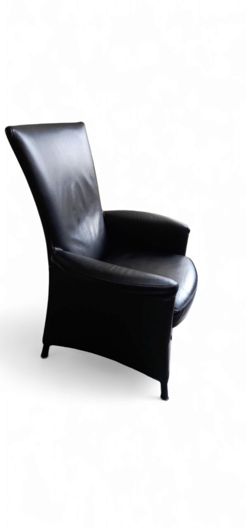 2 x Armchair by Wittmann /design Paolo Piva / Model Alta Highback / black leather