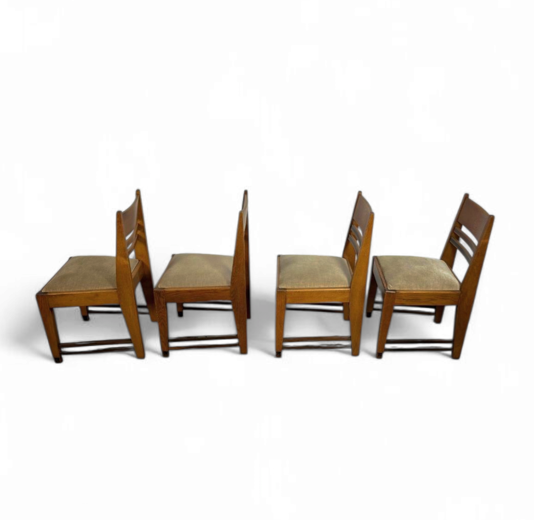 4 x Amsterdamse School / Art Deco / Berlage style / Dining Chairs