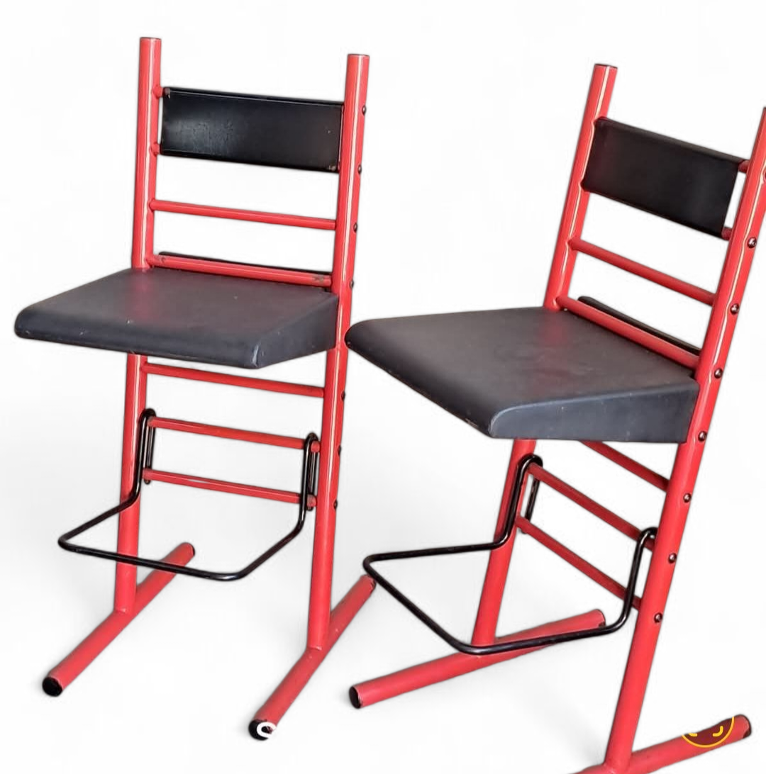 2 x ERREBI design / modular barstools / 1980s