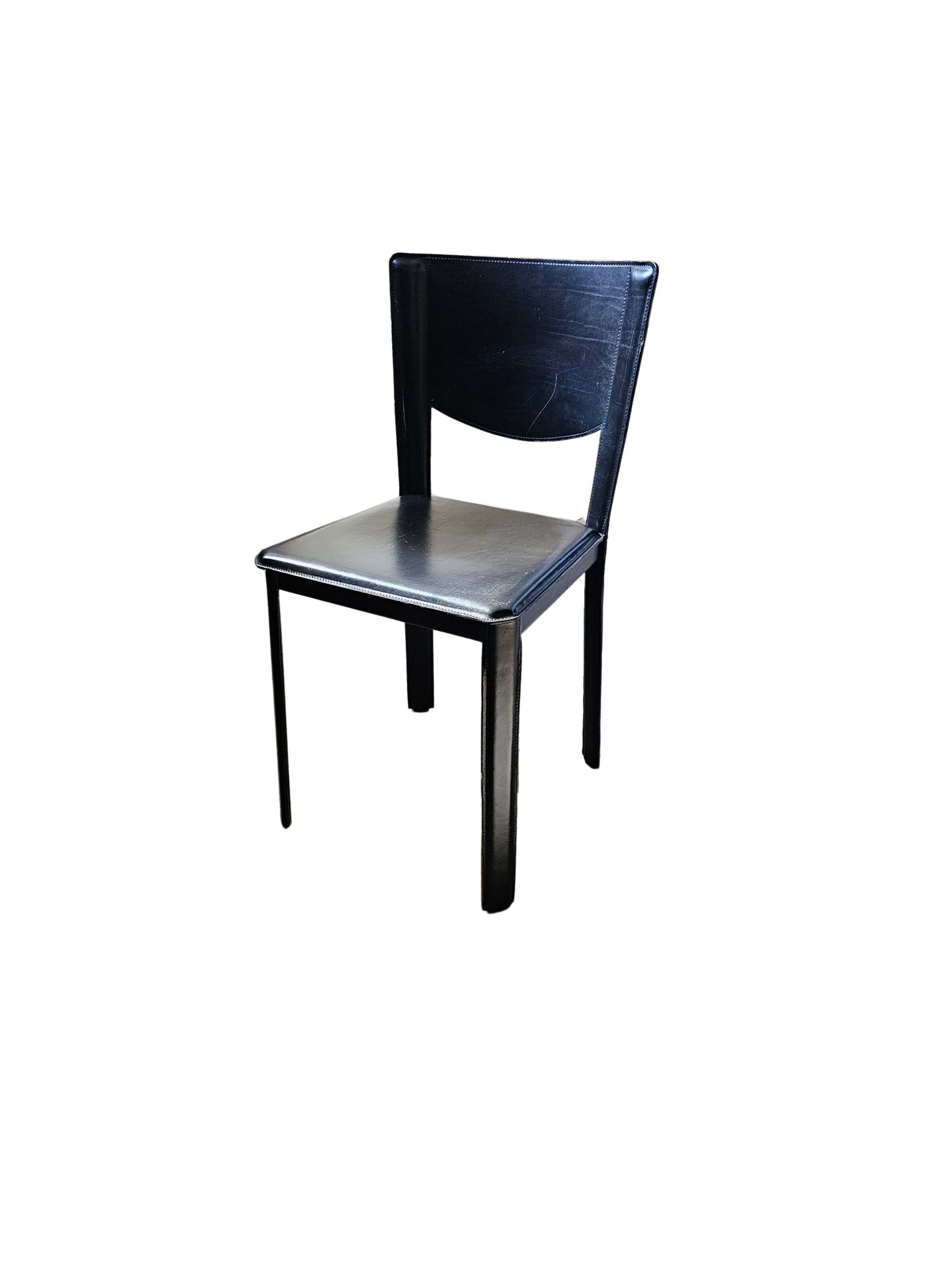 Set van 4 designstoelen van Enrico Pellizzoni, 1989 / model Alex