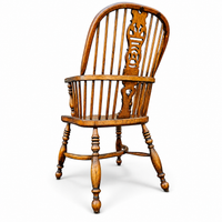 9 x RAC / Royal Antique Collection / Oak wheelback Windsor armchairs / 1980s