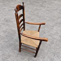 Early 20 th Century Handcrafted and Carved highback / Ladder Back Chairs /