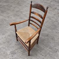 Early 20 th Century Handcrafted and Carved highback / Ladder Back Chairs /