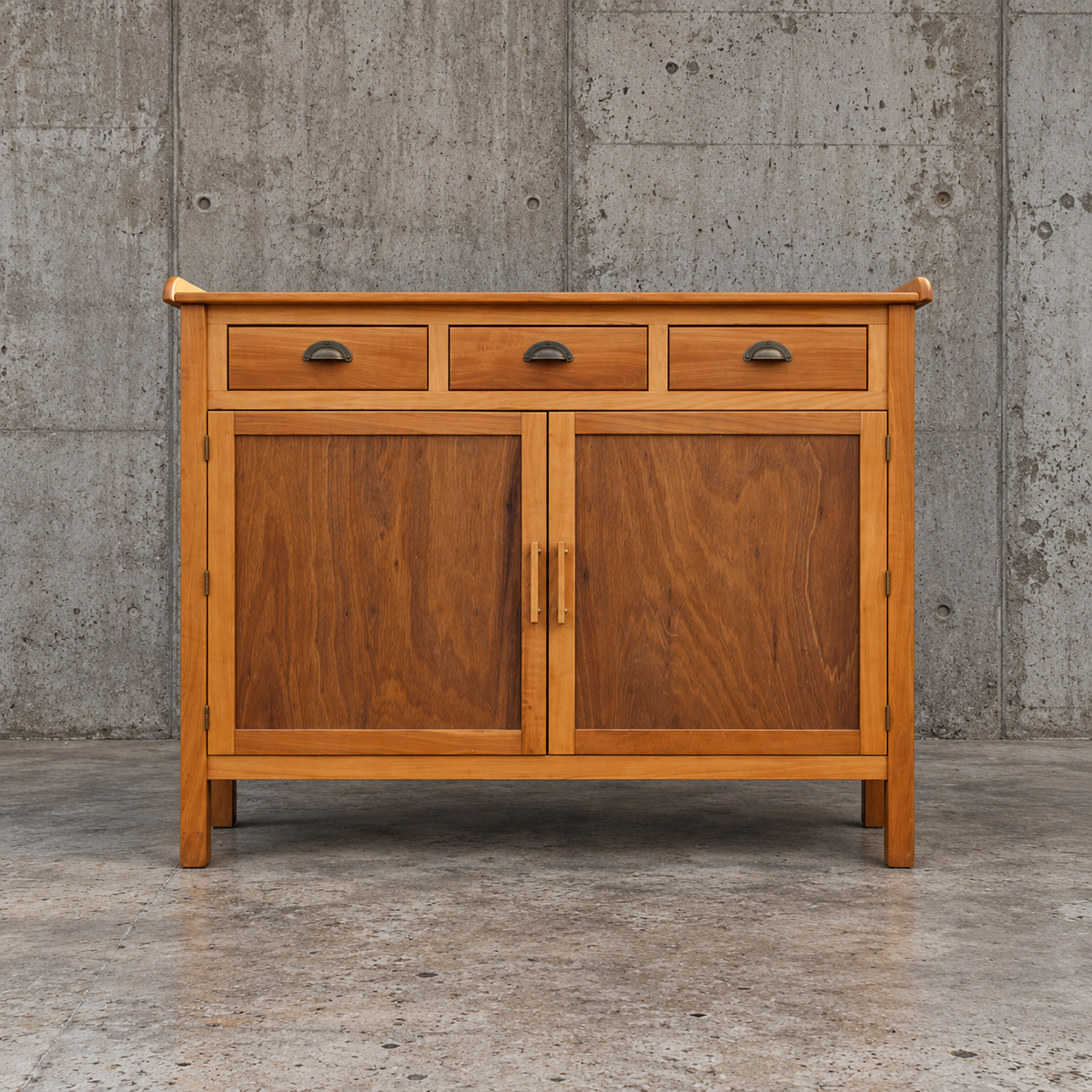 Wood combination Sideboard / Side board / Dresser / 2 x drawer / 1970s