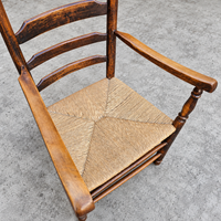 Early 20 th Century Handcrafted and Carved highback / Ladder Back Chairs /