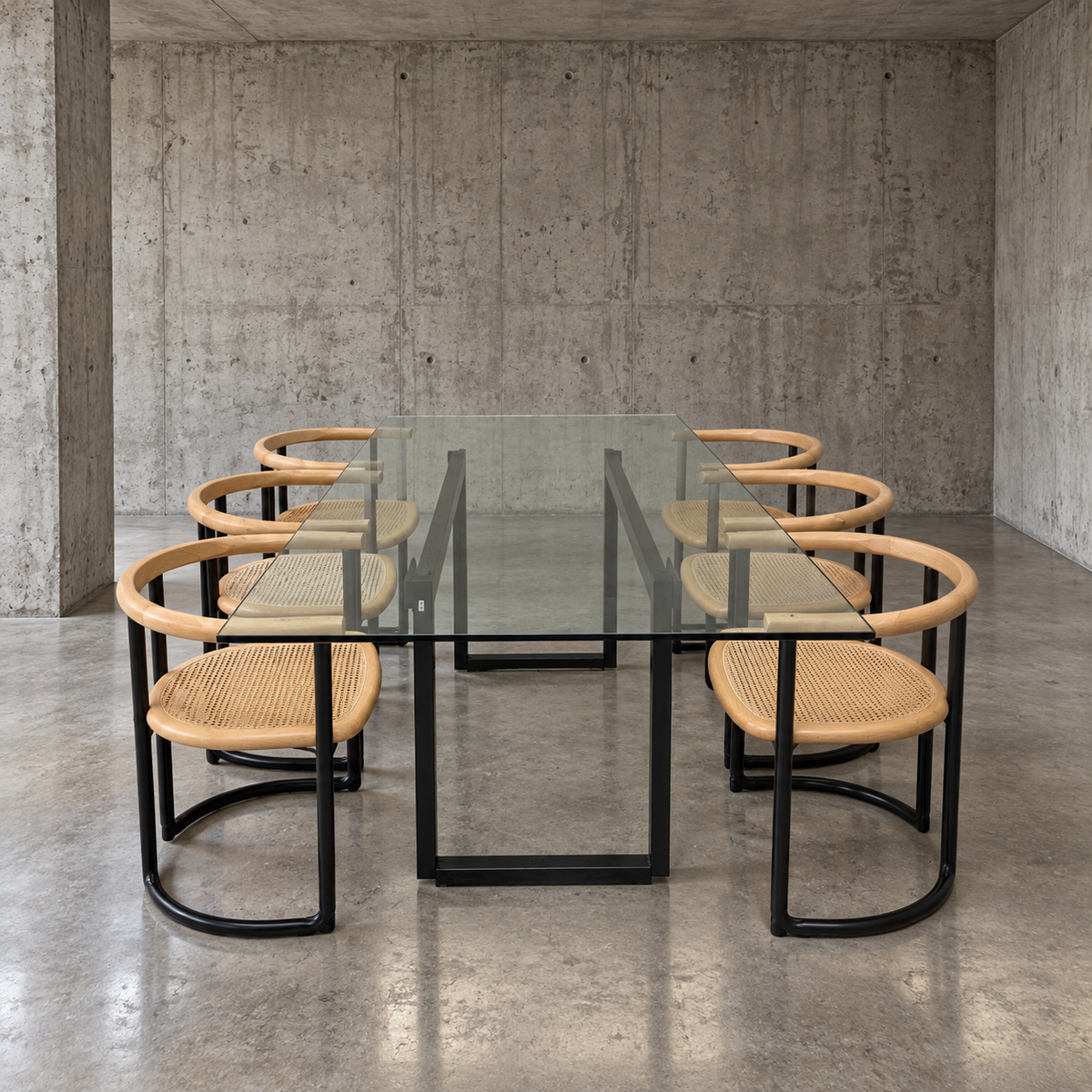 6 × Italian Achillea Chair for Ycami Collection / Tito Agnoli / 1970s