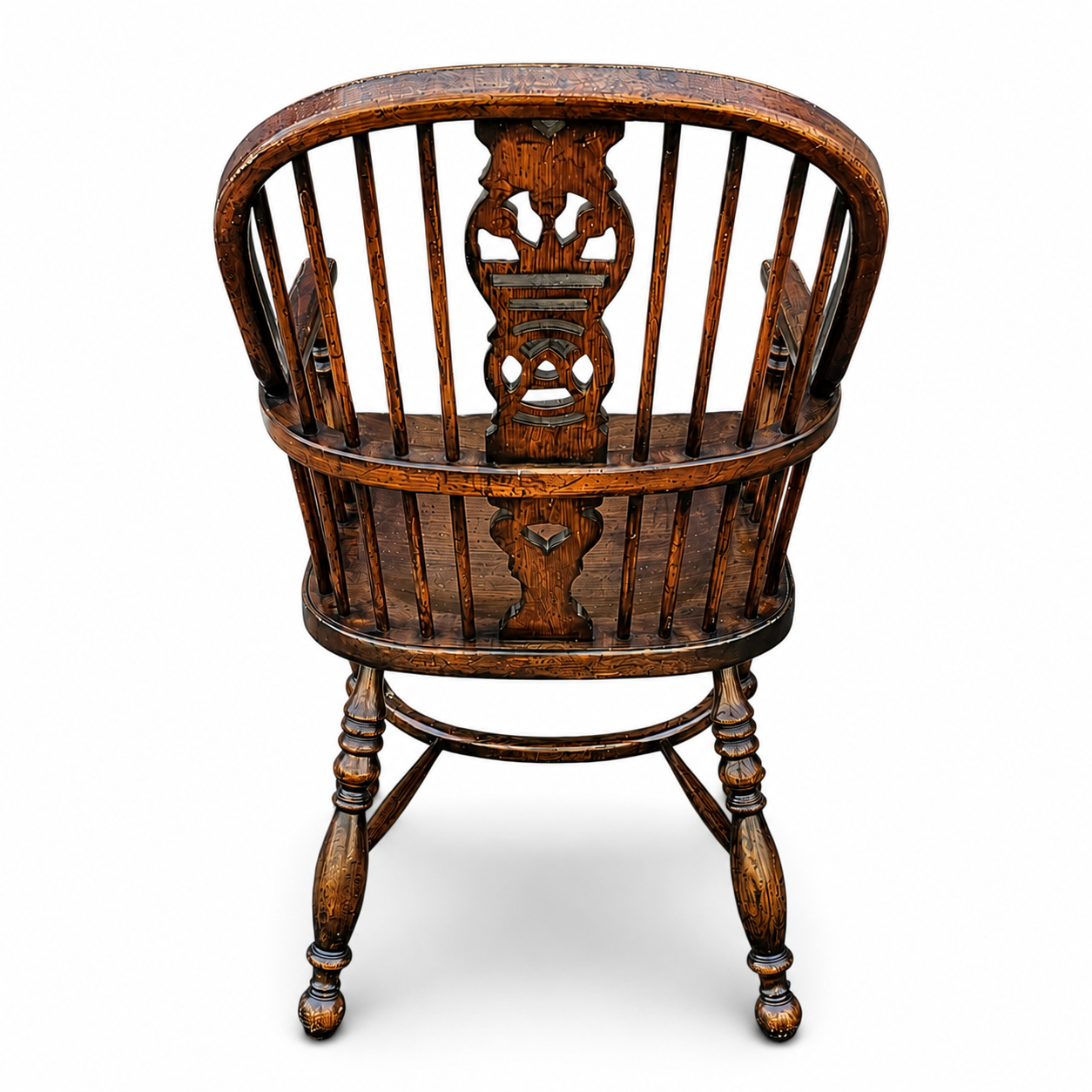 9 x RAC / Royal Antique Collection / Oak wheelback Windsor armchairs / 1980s