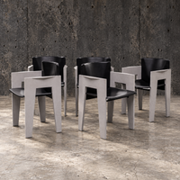 Set of 5 modernist dining chairs by Arnold Merckx for Arco / 1980s