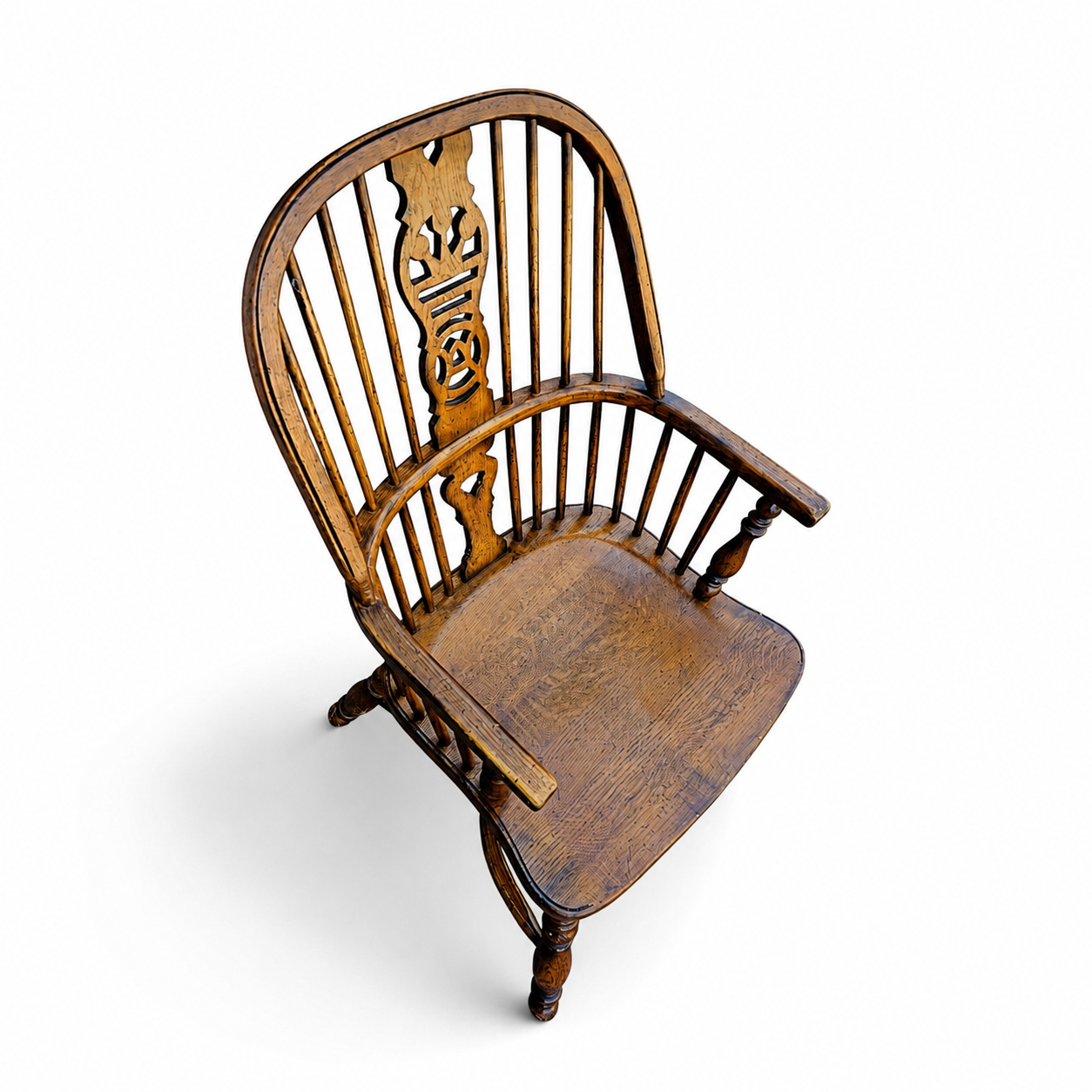 9 x RAC / Royal Antique Collection / Oak wheelback Windsor armchairs / 1980s