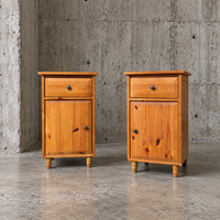 2 x Leksvik Ikea bedside table / with drawer and cupboard / left - right doors