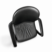 4 x Kangaroo Z-chair / Ernst Moeckl for Horn Collection 1960s / Black leather upholstery / Ernst Moeckl / Horn Collection