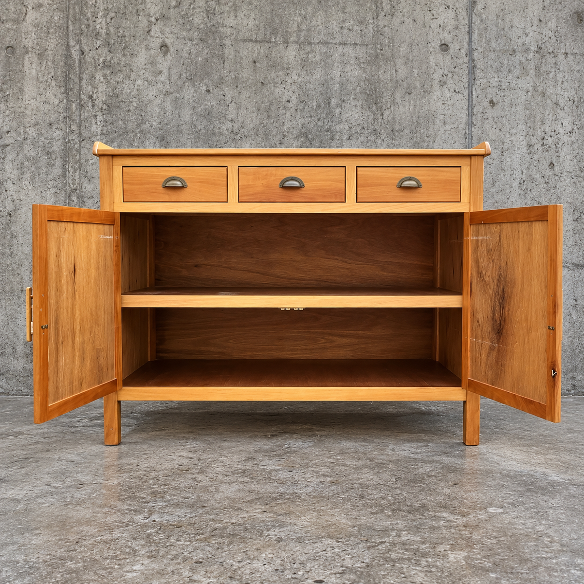 Wood combination Sideboard / Side board / Dresser / 2 x drawer / 1970s