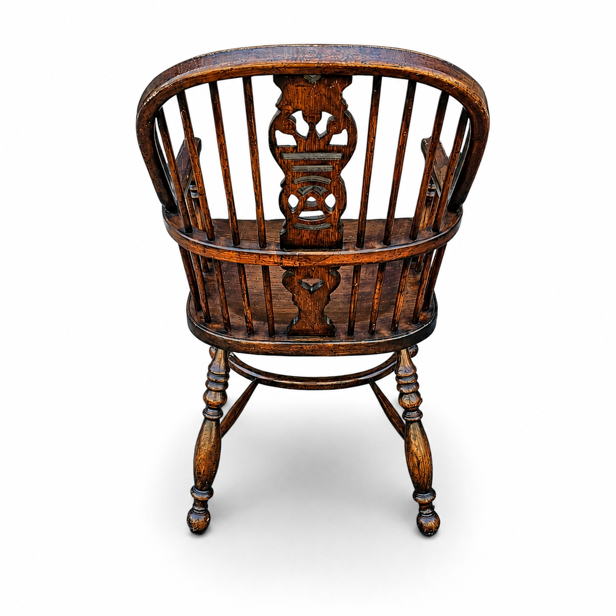 9 x RAC / Royal Antique Collection / Oak wheelback Windsor armchairs / 1980s
