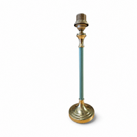 2 x Brass and Blue Steel Table Lamps from Kullmann / 1970s /