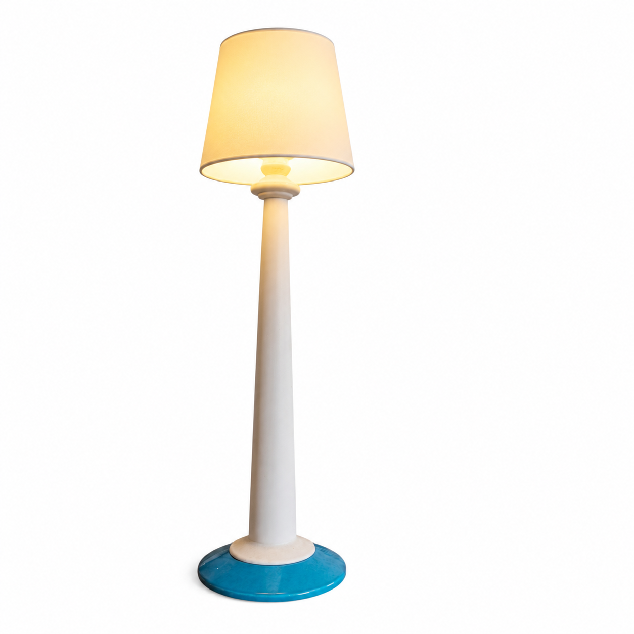 Set of 2 rare Kostka totem table lamps / epoxy / France 1980s