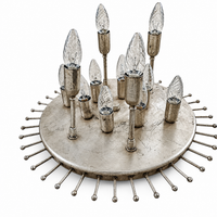 Italian Venini Murano “Bluino” curve chandelier by Venini curving glass lamp