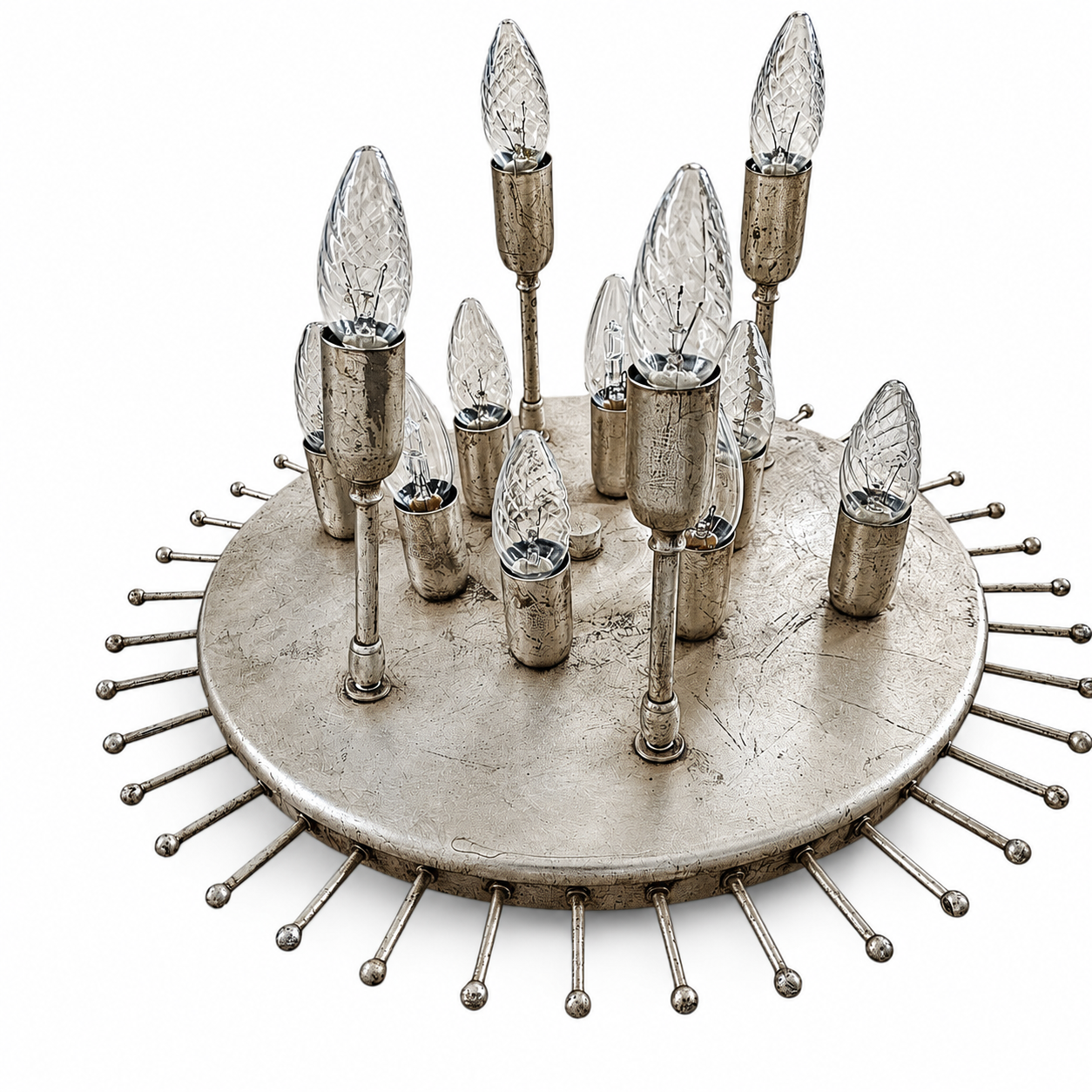 Italian Venini Murano “Bluino” curve chandelier by Venini curving glass lamp