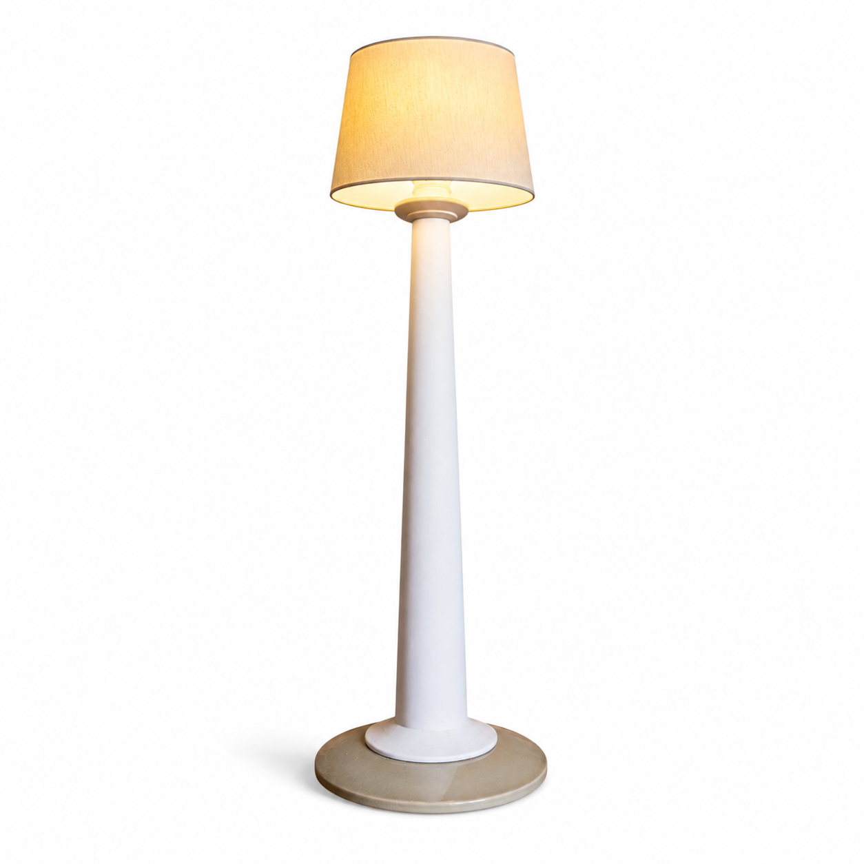 Set of 2 rare Kostka totem table lamps / epoxy / France 1980s