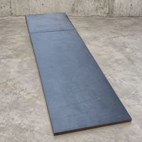 Weighty coffee table / solid iron frame / stone slate table tops / made on commission by architect Alex Vervoordt / Belgium 1990s /