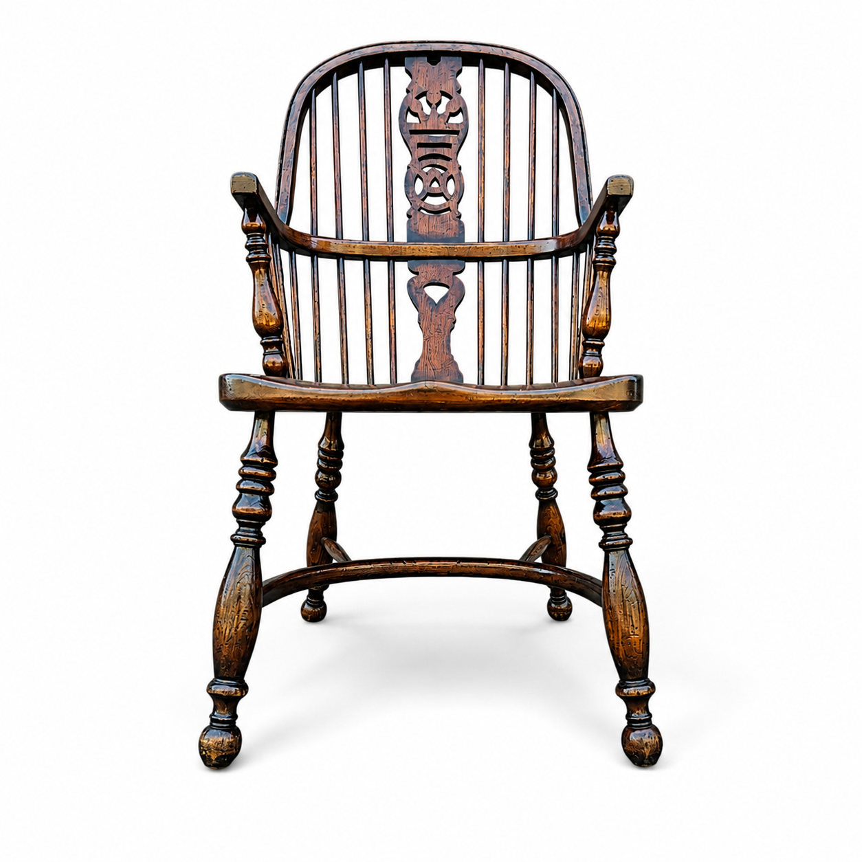9 x RAC / Royal Antique Collection / Oak wheelback Windsor armchairs / 1980s