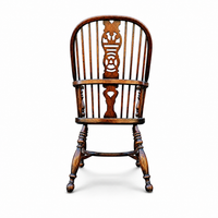 9 x RAC / Royal Antique Collection / Oak wheelback Windsor armchairs / 1980s