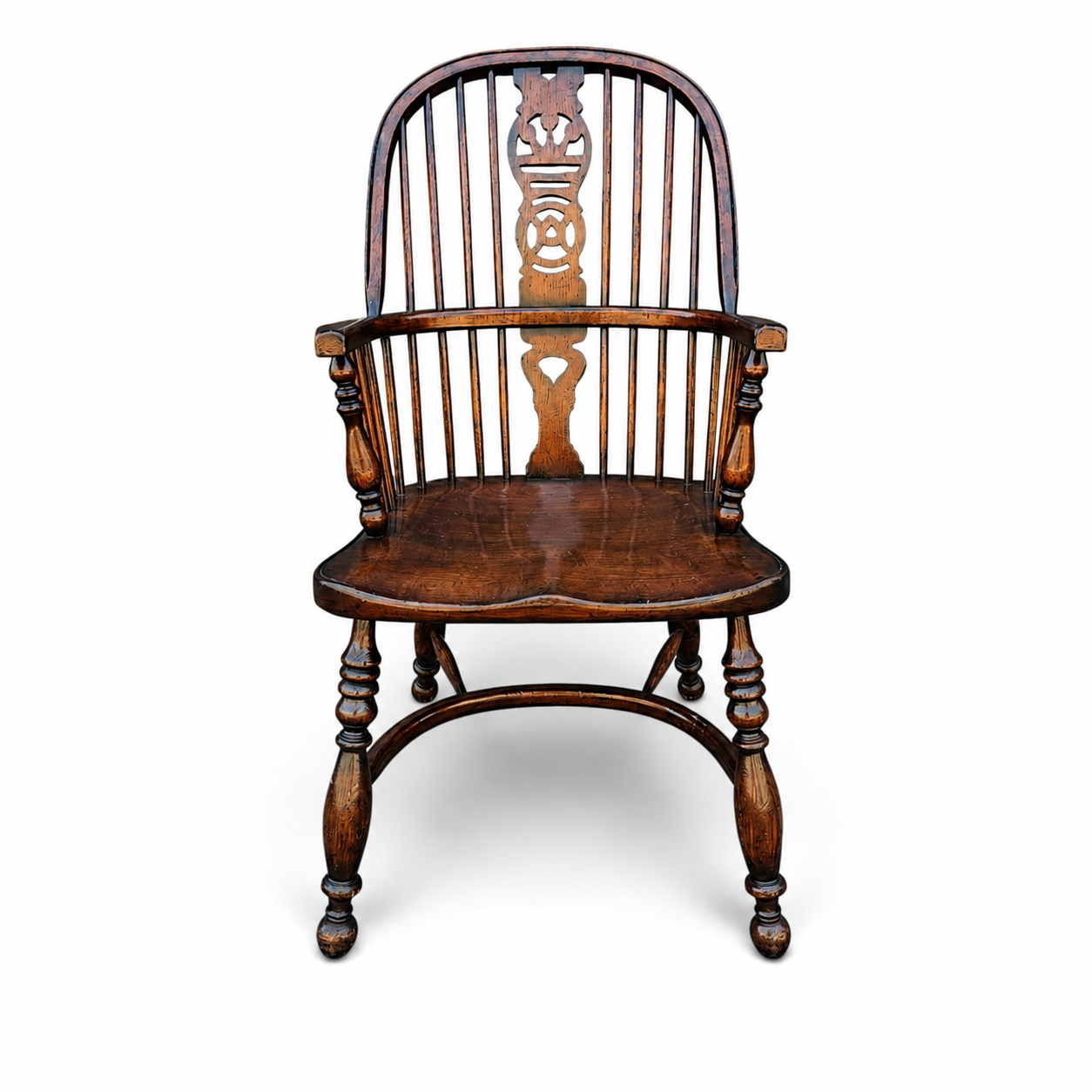 9 x RAC / Royal Antique Collection / Oak wheelback Windsor armchairs / 1980s
