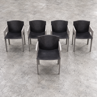 Set of 5 modernist dining chairs by Arnold Merckx for Arco / 1980s