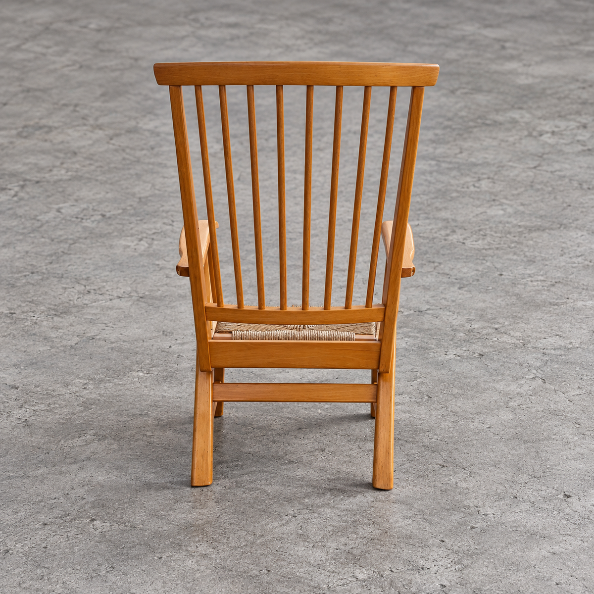 Vintage Mid Century Dutch Wooden Spindle Lounge Chair by Vero Stoel / 1920s