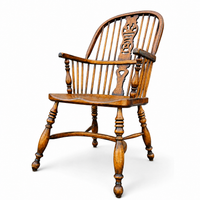 9 x RAC / Royal Antique Collection / Oak wheelback Windsor armchairs / 1980s