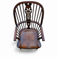 9 x RAC / Royal Antique Collection / Oak wheelback Windsor armchairs / 1980s
