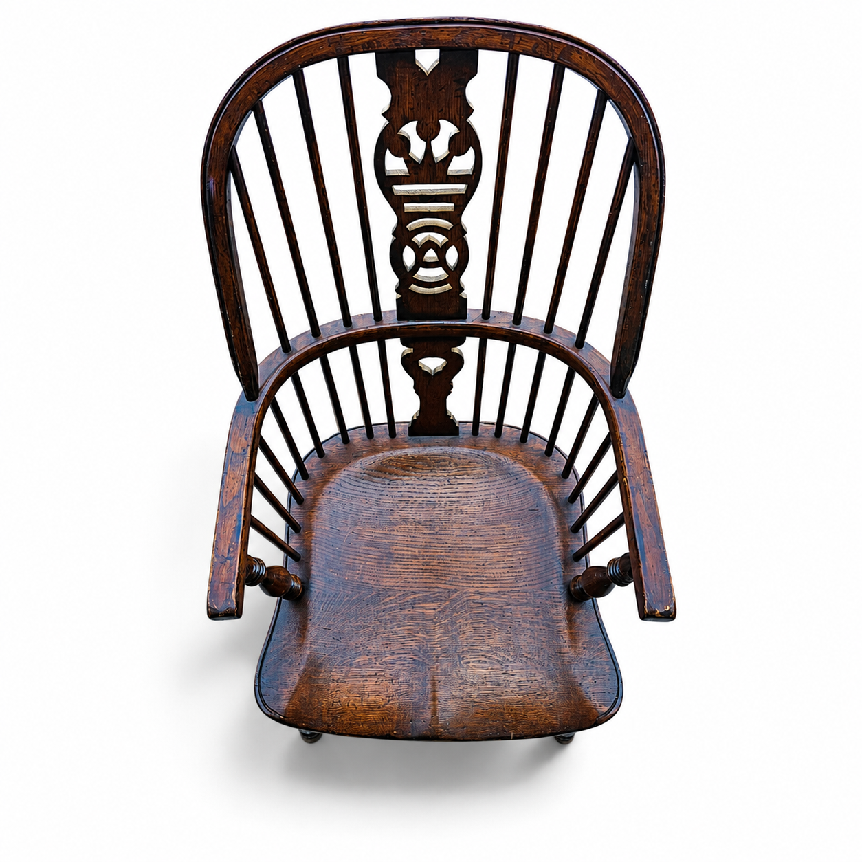 9 x RAC / Royal Antique Collection / Oak wheelback Windsor armchairs / 1980s