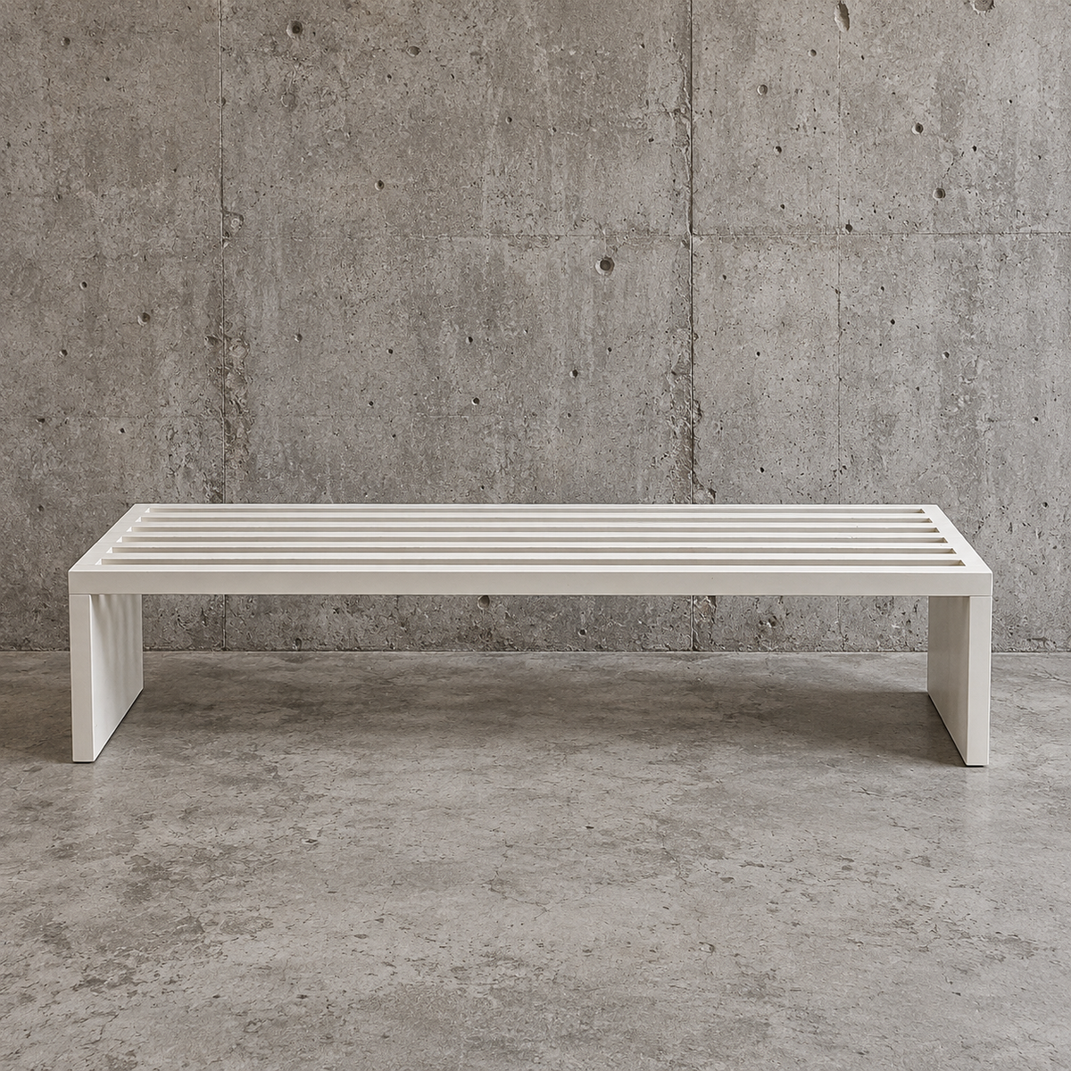 Weighty wooden bench / Width 185 cm / 1980s