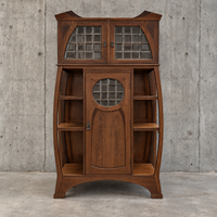 Eclectic design / Art Nouveau / Jugendstil / Oak sideboard / 1960s / Height 190 cm