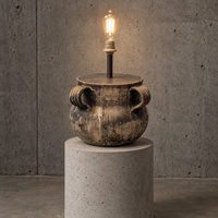 Large Vallauris vase lamp 1970s / marked